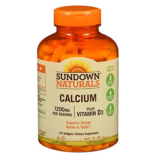 Sundown Naturals Calcium plus Vitamin D3, 1200mg, Softgels 170 ea