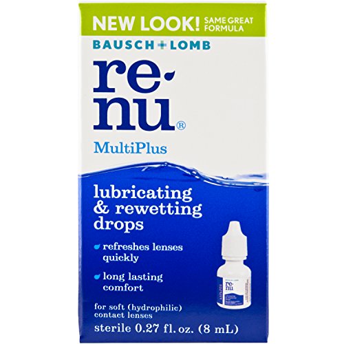 Bausch + Lomb ReNu MultiPlus Lubricating and Rewetting Soft Eye Contact Lens Drops 0.27 Fluid Ounces