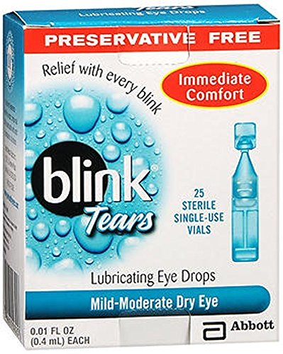 Blink Tears Lubricating Eye Drops Mild-Moderate Dry Eye, 25 Count - 0.01 oz (3 Pack)