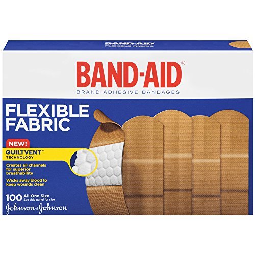 BAND-AID Flexible Fabric Adhesive Bandages All One Size 100 EA - Buy Packs and SAVE (Pack of 2)