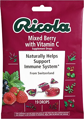 Ricola Mixed Berry With Vitamin C Supplement Drops, 19 Drops