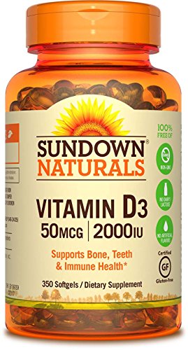 Sundown Naturals Vitamin D3 2000 IU, 350 Softgels