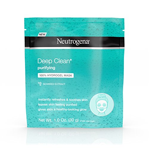 Neutrogena Deep Clean Purifying Hydrating 100% Hydrogel Face Mask, Oil-Free With Seaweed Extract, 1.0 Ounce