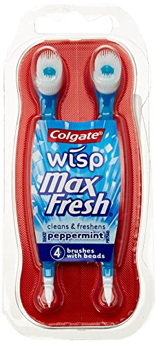 Colgate Wisp Mini-Brush with Peppermint Freshening Bead 4 brush's