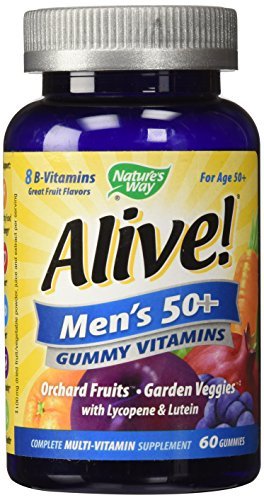 Nature's Way Alive Men's 50+ Gummy Vitamins Fruit Flavors 60 EA - Buy Packs and SAVE