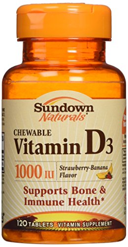 Sundown Naturals Vitamin D3 1000 Iu, 120 Chewable Tablets