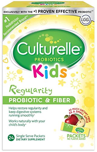 Culturelle Kids Regularity Probiotic & Fiber Dietary Supplement | Helps Restore Regularity & Maintain Smooth Digestion | Works Naturally with Child’s Body | 24 Single Packets