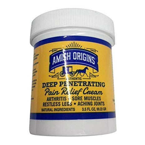 Amish Origins Greaseless Deep Penetrating Pain Relief Cream - 3.5 Oz - Buy Packs and SAVE