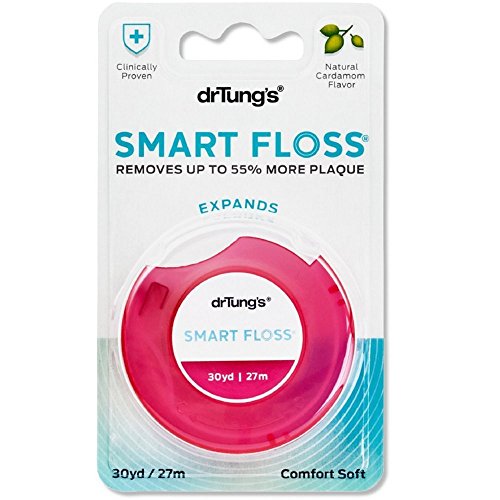 Dr. Tung's Smart Floss, 30 yds, Natural Cardamom Flavor 1 ea Colors May Vary (Pack of 3)