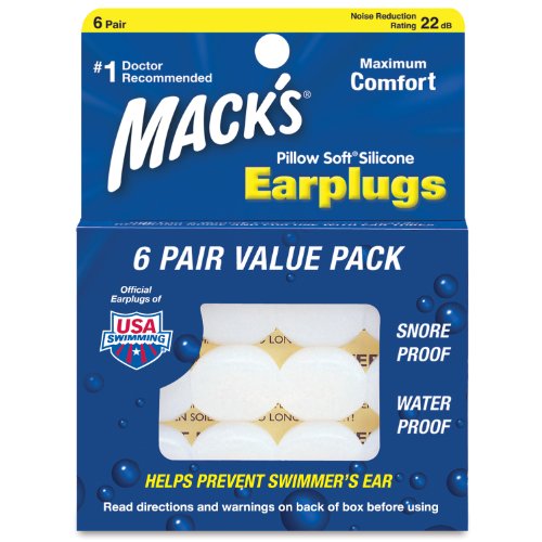 Mack's Pillow Soft Earplugs White 6 Pairs