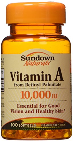 Vitamin A 10000 I.U. Vitamin Supplements Softgels, By Sundown - 100 Softgels