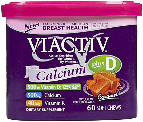 Viactiv Nutrition for Women, Calcium Plus D Soft Chews, Caramel, 60 Ea.