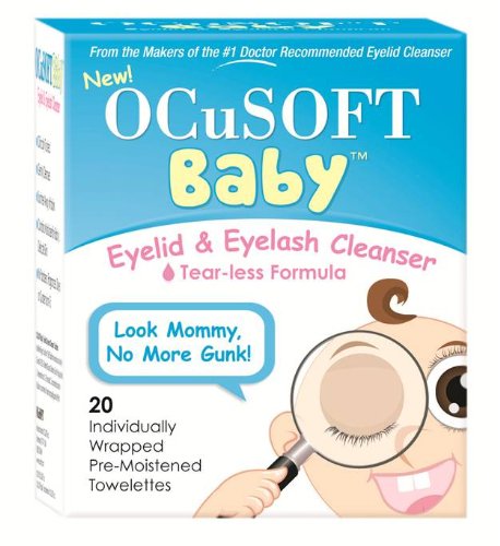 OCuSOFT Baby Eyelid and Eyelash Cleanser, Pre-Moistened Towelette, 20 Count