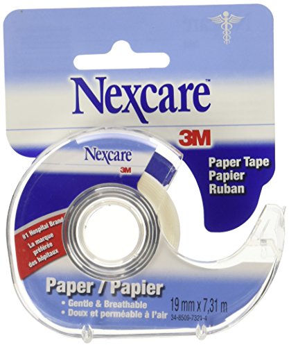 Nexcare Gentle Paper First Aid Tape With Dispenser, 3/4 in x 8 yds