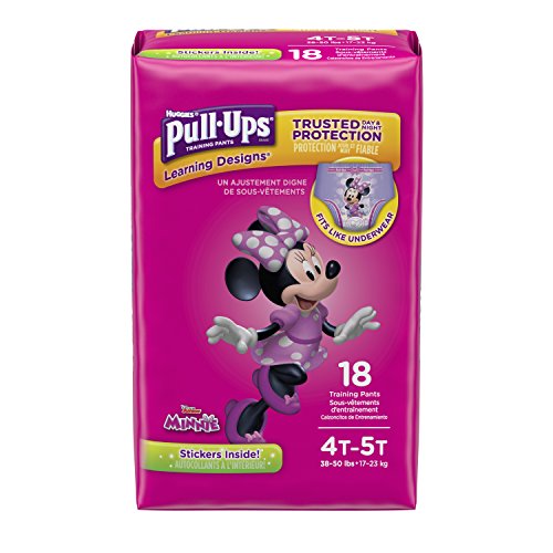 Pull-Ups Learning Designs Potty Training Pants for Girls, 4T-5T (38-50 lb.), 18 Count (Packaging May Vary)