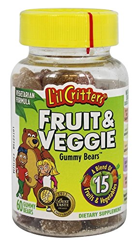 L'il Critters Fruit & Veggie Supplement Natural Fruit Flavors -- 60 Gummy Bears