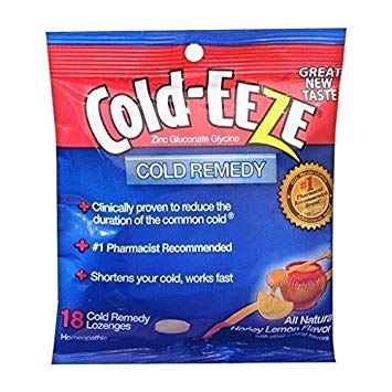 COLD-EEZE Cold Remedy Lozenges All Natural Honey Lemon Flavor 18 EA - Buy Packs and SAVE