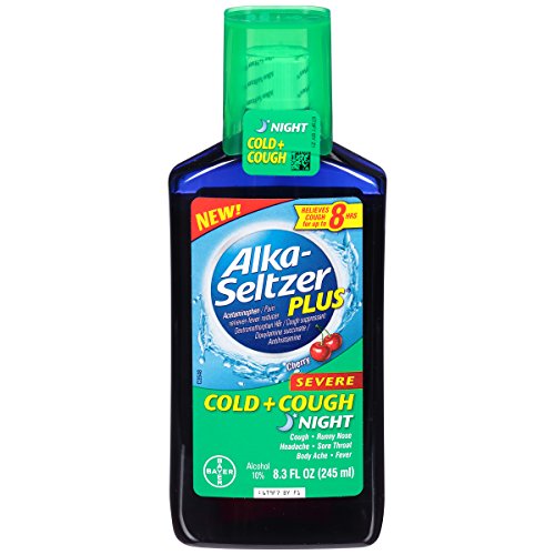 Alka-Seltzer Plus Severe Cold and Cough Night Liquid Syrup, 8.3 Ounce