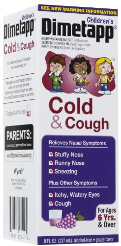 Dimetapp Children's Cold & Cough Liquid Grape Flavor 8 OZ - Buy Packs and SAVE