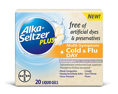 Alka-Seltzer Plus Free Cold and Flu Day Liquid Gels, 20 Count