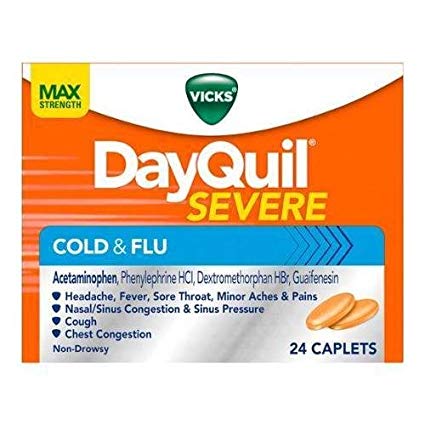 Vicks DayQuil Severe Cold & Flu Relief Caplets, 24 count - Buy Packs and SAVE