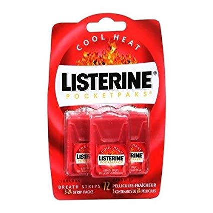 Listerine PocketPaks Breath Strips Cool Heat 72 EA - Buy Packs and SAVE