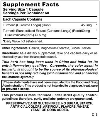Nature's Blend Turmeric 500 mg 60 Capsules
