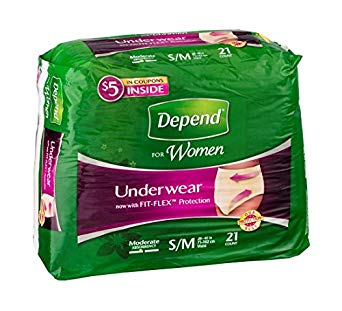 DEPEND UNDERWEAR FOR WOMEN EXTRA ABS SM/MD 34