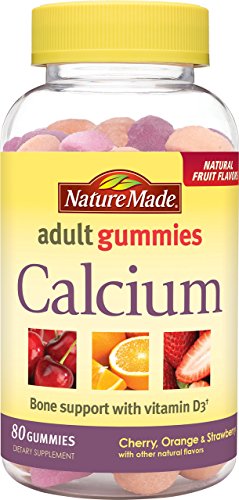 Nature Made Calcium w. D3 Adult Gummies (500 mg of Calcium & 700 IU of Vitamin D per serving) 80 Ct