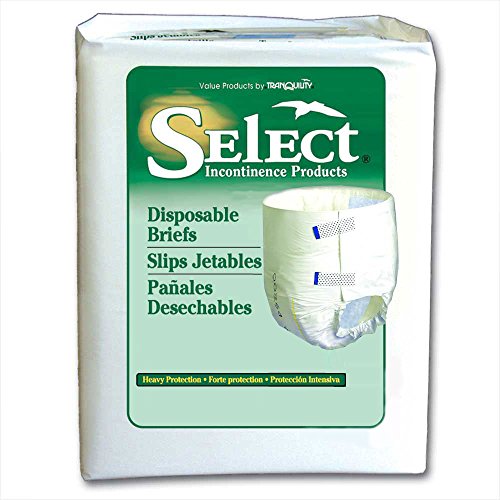 Tranquility Select Incontinence Disposable Briefs- Medium, White