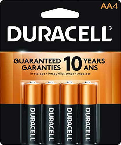 Duracell - CopperTop AA Alkaline Batteries - long lasting, all-purpose Double A battery for household and business - 4 count