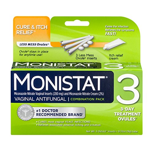 Monistat 3-Day Yeast Infection Treatment | Ovule Inserts + External Itch Cream