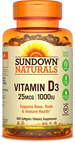 Sundown Naturals Vitamin D3 1000 IU, 400 Softgels