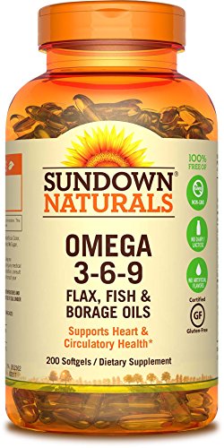 Sundown Naturals Triple Omega 3-6-9, 200 Softgels