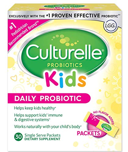 Culturelle Kids Packets Daily Probiotic Supplement | Helps Support a Healthy Immune & Digestive System* | #1 Pediatrician Recommended Brand††† | 30 Single Packets | Package May Vary