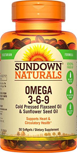 Sundown Naturals Vegetarian Omega 3-6-9 495 mg, 50 Softgels