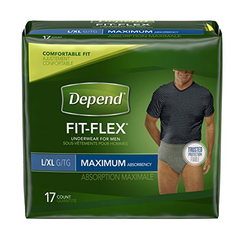 Depend Fit Flex For Men Underwear Gray L, Gray - 17 CT