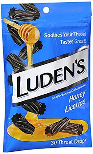 Luden's Honey Licorice Cough Throat Drops | Soothes Your Throat & Tastes Great | 30 Drops | 1 Bag