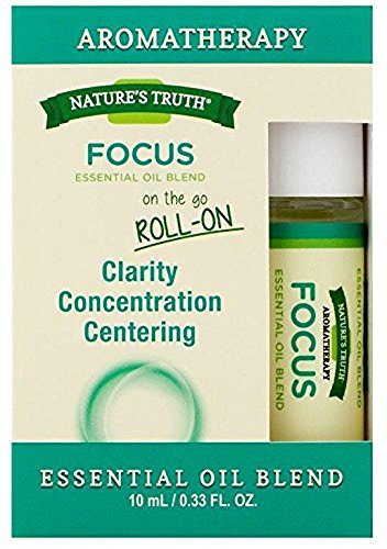 Nature's Truth Essential Oil Roll-On Blend, Focus, 0.34 Fluid Ounce (5 Pack)