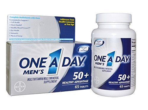 One A Day Men's 50+ Advantage Multivitamins, 65 Count - Buy Packs and SAVE