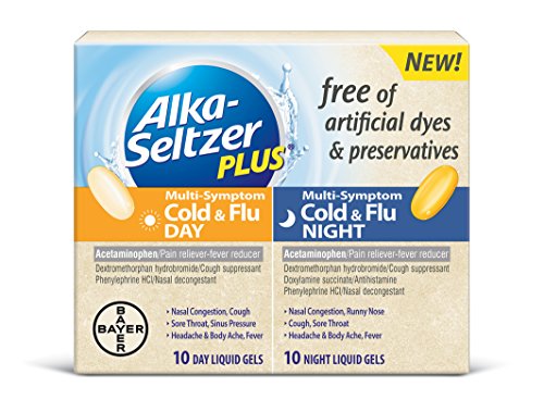 Alka-Seltzer Plus Free Cold and Flu Day with Night Liquid Gels, 20 Count