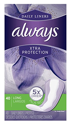 Always Dailies Xtra Protection Long Liners 40 ea