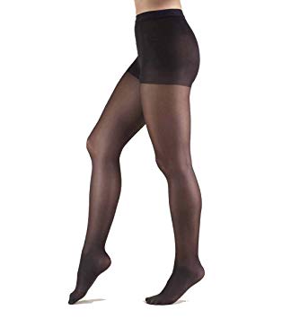 Sheer Total Support Pantyhose (PAIR) - Black - Que