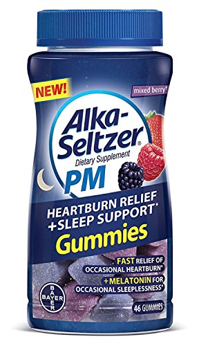 Alka Seltzer PM Heartburn Relief + Sleep Support, Mixed Berry, 46 Gummies