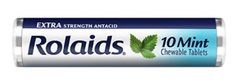 Extra Strength Rolaids Antacid Chewable Tablets 12 Rolls X 10 Tablets. New!