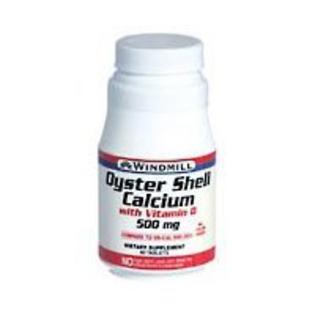 Windmill Oyster Shell Calcium 500 mg Tablets With Vitamin D 120 TB - Buy Packs and SAVE