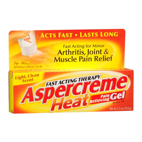 Aspercreme Heat Pain Relieving Gel, 2.5 oz