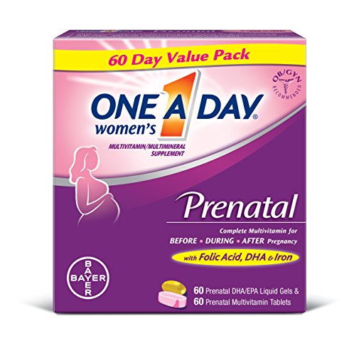 One A Day Women's Prenatal Vitamins, 60+60 Count