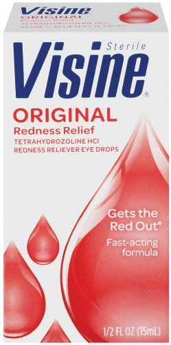 Visine Original Redness Reliever Eye Drops, 0.5 oz