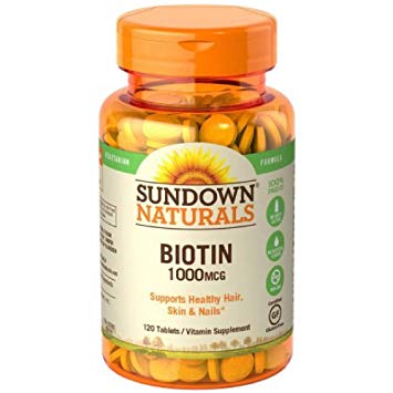 Sundown Biotin 1000 MCG Tablets Value Size, 120 Count